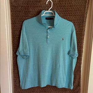 Polo by Ralph Lauren Men’s Aqua Short-Sleeve Polo